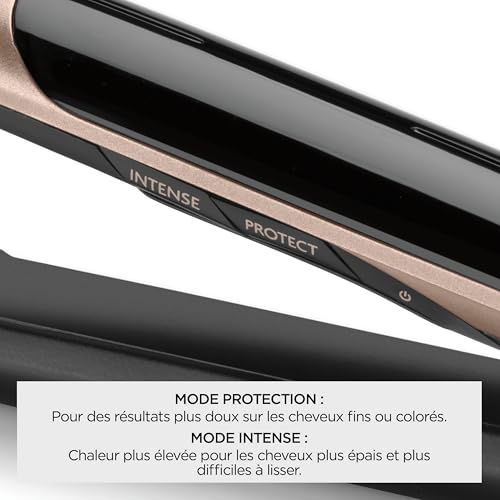 BaByliss Lisseur Cheveux Super Smooth- Technologie ionique anti-frisottis, Tapis thermorésistant, Plaques en céramique pour un lissage parfait, Chauffe ultra-rapide, Températures de 140-235°C, ST393E – vue 5