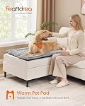 Feandrea Dog Bed Mat, XL, 105 x 70 cm, Pet Blanket for Dogs and Cats, Machine Washable Warm Pet Mattress, Dove Gray UPPB044GD01
