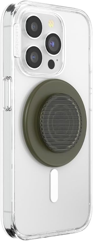 PopSockets Phone Grip for MagSafe, Magnetic Holder, Phone Stand, Green - Fluted Fatigue - Image 2