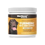 Turmeric Hip and Joint Chews for Dogs, Dog Chews for Mobility Support, Cartilage Health & Dog Joint Pain Relief, Anti-Inflammatory MSM, Glucosamine and Chondroitin for Dogs, 90 Chews, 8 Oz