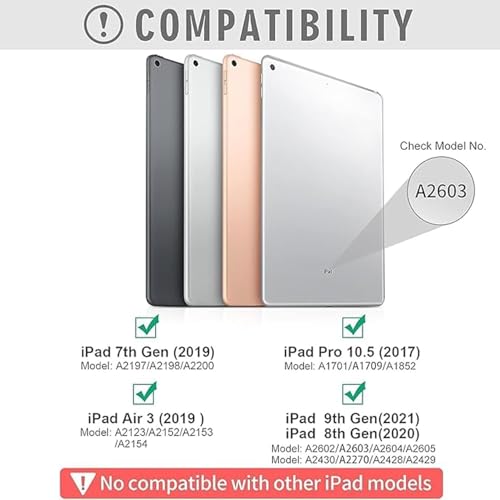 Étui iPad 9e génération antichoc à support réglable et porte-stylet intégré