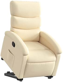 Fauteuil De Relaxation Velours Beige - Idéal Personne Âgée - Mécanisme Réparé
