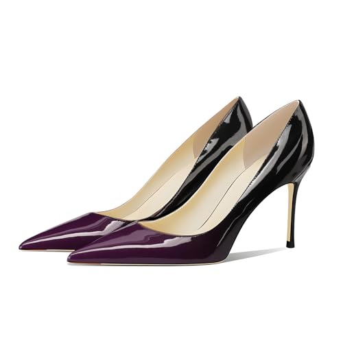 Women's Pointed Toe Stiletto High Heel Pumps 3.15IN Slip-On Party Wedding Evening Shoes