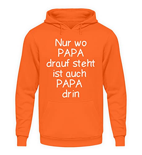 Pull à capuche homme ample XL orange pour contrer le froid avec style