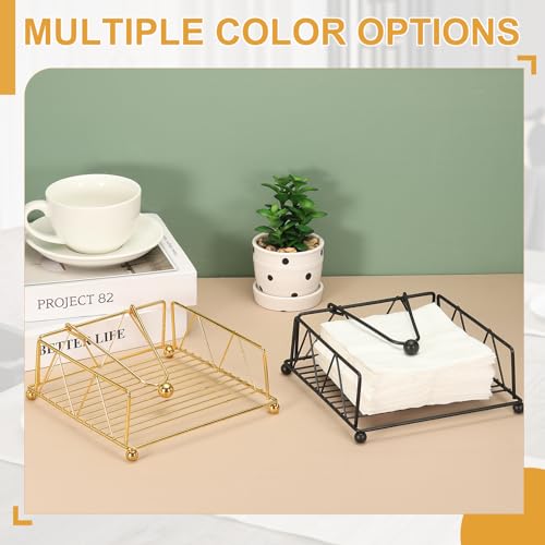 Porte-serviettes plat en métal noir distributeur de serviette table maison - 5