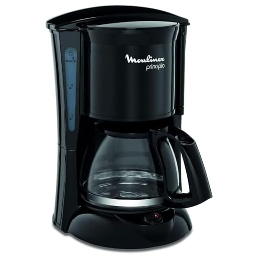 Moulinex Principio FG1528 - Cafetera de filtro 600 W de 0.6 L con función Auto-off y sistema antigoteo, plástico, color negro