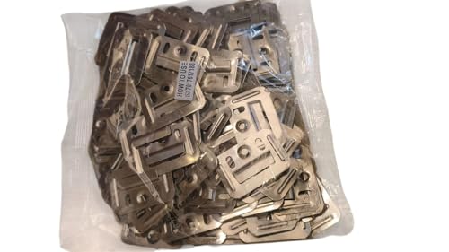 Image of Stainless Steel Louver Clips for PVC Wall Panels | Interlocking Mounting Brackets for Furniture & Interior Panel Fixing | Silver Finish | Pack of 100