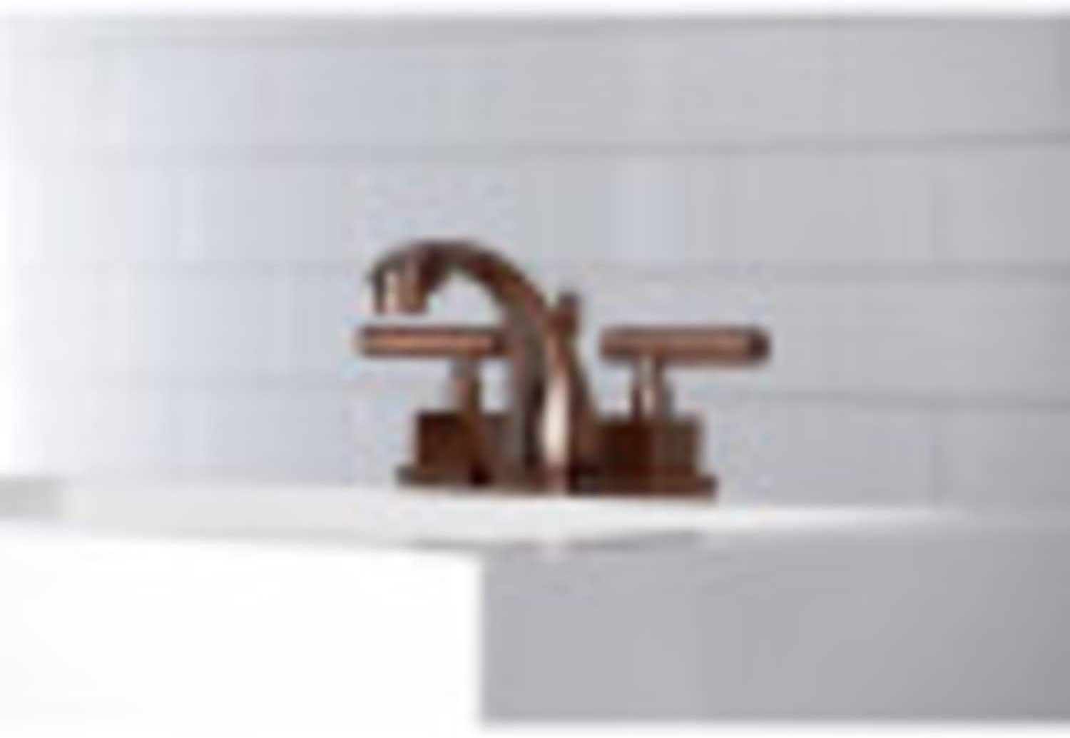 Kingston Brass KS4942CQL Claremont Mini Widespread Lavatory Faucet with Brass Pop-Up, Polished Brass,4-Inch Adjustable Center