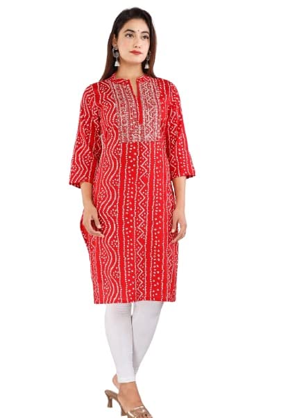 Bandej Pattern Straight Kurti