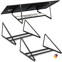 SolarXon Solarmodul Halterung schwarz, für 2 Module, 0% MwSt, Alu, 118 cm, 0-90° Winkel, Balkonkraftwerk Halterung, Solarpanel Halterung für Flachdach, Garage, freistehend