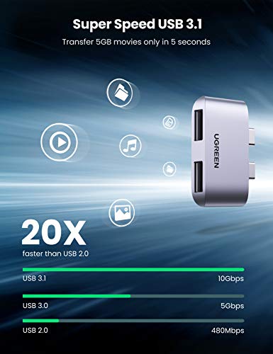 Hub USB C Adattatore Type C con 2 Porte Compatibile con MacBook PRO Air M2 M1 - Hub USB - Immagine 2