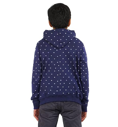 Image of Clotth Theory Boy's Fleece Solid Color Blocked Hooded Sweatshirt Jacket