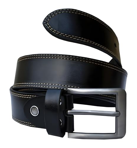 Mens Belts for Jeans Genuine 100% Cow Leather Dress Men Belt, Handmade Fashion Classic Buckle 40mm Casual Men's belt for Work