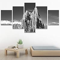 SIGNWIN 5 Panel Canvas Wall Art Expressive Landscape for Home Decorations Ready to Hang - 60