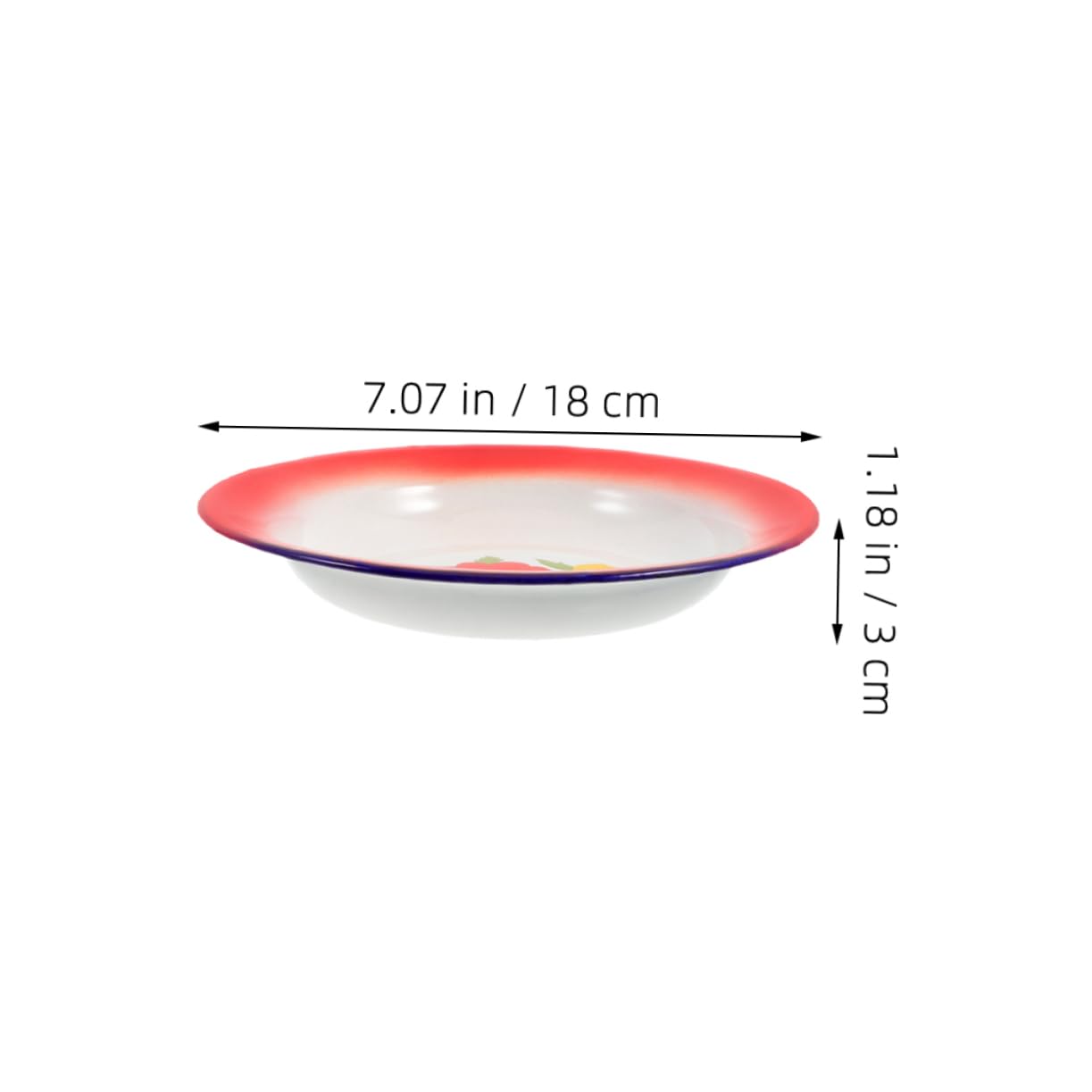 Garneck Enamelled Dishes Set 4pcs Retro Style Plates Thicken Enamelware Tray for Hot Pot Barbecue Camping