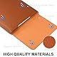 HoYiXi 14 Zoll Laptop Hülle PU Leder Tasche Kompatibel mit New MacBook Pro 14 2021/ASUS Vivobook 14/HP Pavilion X360/Lenovo IdeaPad 14/Dell Lenovo HP ASUS Acer Huawei Matebook 14’’ PC, Braun