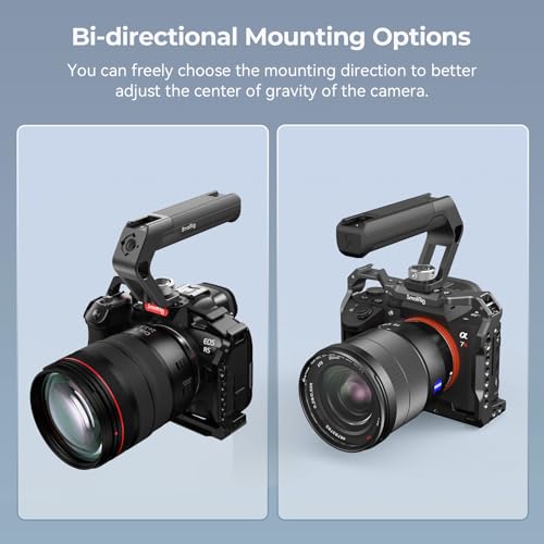 Image of SMALLRIG Lightweight Top Handle with 3 /8 inch-16 Locating Pins for ARRI, Tiny Camera Top Handle Only 113g, High-Strength Engineering Plastic Handle with Two Cold Shoe Mounts - 4757
