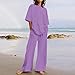 Womens Two Piece Summer Outfits Casual Lounge Sets Long Pants for Women Loose Fit Lounge Wear Set Outfit