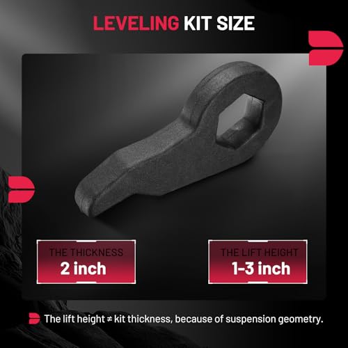 Image of BDFHYK 1-3 inch Leveling Lift Kits Compatible with Chevrolet Silverado Compatible with GMC Sierra 2500HD 3500HD, 1-3 inch Torsion Bars Key for 2001-2010 Silverado Sierra, 8 Lug Models Suspension Only