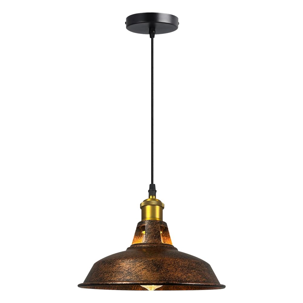KBUUKYYXouy Nordic Industrial Style Chandelier, E27 Base Metal Pendant Lamp Lampshade, Ceiling Lighting Fixtures, Restaurant Bar Kitchen Decoration Hanging Light
