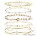 EQUBIO Gold Beaded Cross Bracelet for Women, 14K Plated Adjustable Stackable Dainty Bracelets, Non Tarnish Fashion Jewelry Set Gifts for Women Birthday Friendship (white)