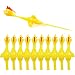 Rubber Chicken Slingshot Novelty Stress Flickin Chicken Game Flying Chicken Toys Sticky Rubber Slingshot Chicken Office Pranks Easter Chicks Halloween Games Christmas Toys for Kids Adults 10 PCS