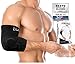 Produktbild BLACKROX Ellenbogenbandage LUMIOROX tennisarm Damen & Herren Bodybuilding Sport Fitness Silikon Pelotte Links Rechts Beidseitig tragbar Kompression Kraftsport Ellenbogen Bandage (L, Schwarz)