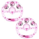 TEHAUX 2 Stück Leuchtende Tamburine mit Flashing Light Handliche Musikinstrumente aus Robustem Kunststoff Karaoke accessoires für Ktv Hochzeiten Partys und Tanzveranstaltungen