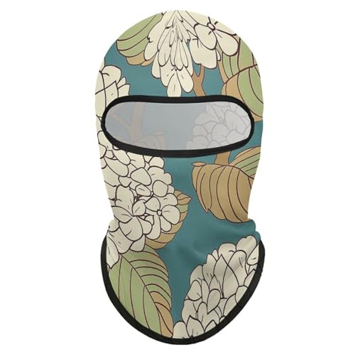 Balaclava para Hombre y Mujer con Diseño de Flores Marrón, Máscara Facial Completa para Ciclismo, 1 Unidad miniatura 7