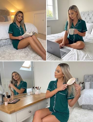 Image of Pjmlifecoco Nightgown for Women Button Down Sleepshirt Short /Long Sleeve Nightdress Soft Modal Sleepwear S-XXL