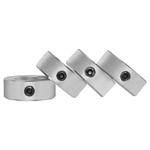 Azssmuk AZC 1/4 Inch Bore Solid Steel Style Zinc Plated Set Screw Shaft Collars thumb #6
