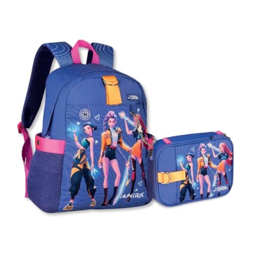 Mochila e Estojo Box Escolar Guerreiras do K-pop Kit Feminino
