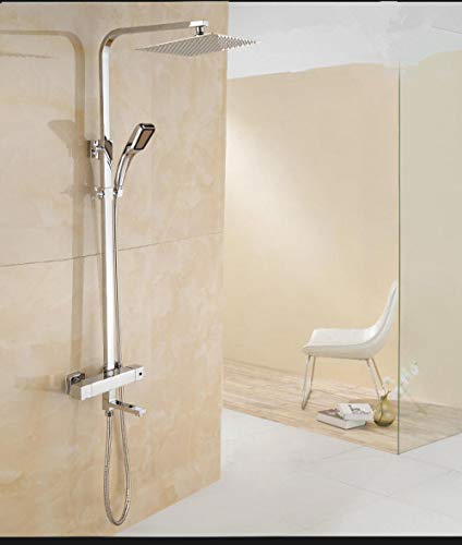 Ensemble de douche thermostatique 8 pouces avec robinet de baignoire et pommeau