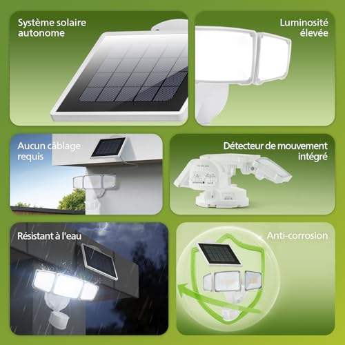 Éclairage Extérieur Solaire Philips de 3600 LM pour Sécuriser l'Entrée Maison