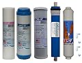 5 Stage Reverse Osmosis Replacement Filter Set with 50 GPD Membrane, Inline Carbon postfilrer (USA Made) and QC Fitting…