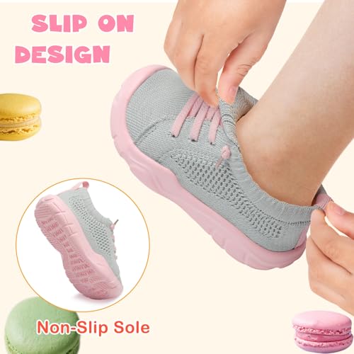 LeIsfIt Toddler Shoes Girls Boys Wide Barefoot Shoes Kids Breathable Sneakers Slip on Tennis Shoe Lightweight Sneakers3