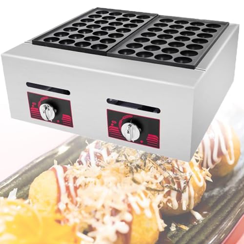 Image of LPLYAA Takoyaki Maker,Japanese Takoyaki Octopus Ball Pan,Takoyaki Maker Machine Octopus Ball Baking Pan,Pancake Cooking Baking Machine,Multifunction Baking Pan,56holes Grill Pan, 20240328
