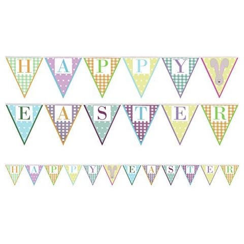 Robelli Happy Easter Triangle Flag Bunting Cover