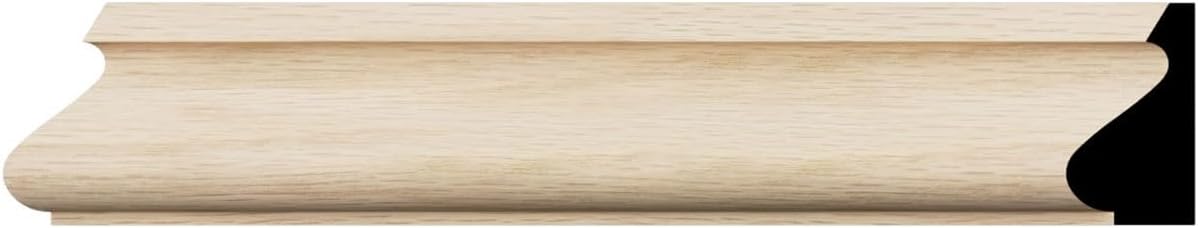Ekena Millwork WM163 - Americraft Base Cap Solid Hardwood Moulding, 11/16"D x 1 3/8"W x 96"L, Stain Grade White Oak