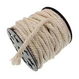 weidrtily Twisted Cotton Rope 3mm Diameter Jewelry Making Scrapbooking And Natural Home Decoration Tasks Handmade Decorations Natural Cotton Cord 20m Wedding Home Party Decoration, White, 20m