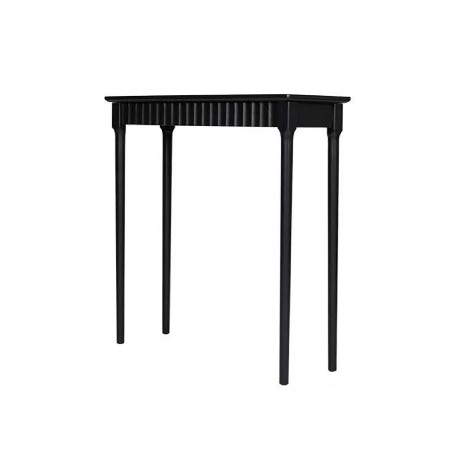 FBNMG Minimalist Medieval Solid Wood Console Table, Hallway Side Table with Drawers, Slim Sofa Table for Living Room Foyer Entrance Study Stairwell(160X35X80CM, Black)