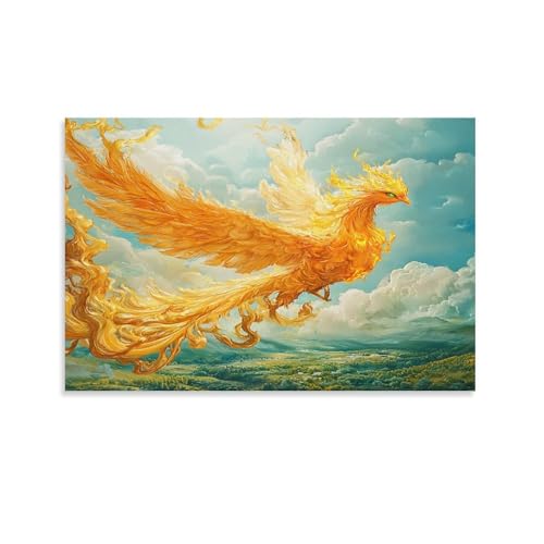FPAKAKIIE Phoenix Quadro Su Tela Canvas Stampe Da Parete Decorazioni Da Parete Quadri Su Tela Stampa Su Tela Pittura Poster Da Parete Di Arte Per Camera Da Letto Soggiorno 08x12inch(20x30cm)