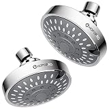 HOPOPRO High Pressure Shower-NBC News Recommended- Luxury Modern Chrome Look- 5 Modes Head 4.1 Inch-