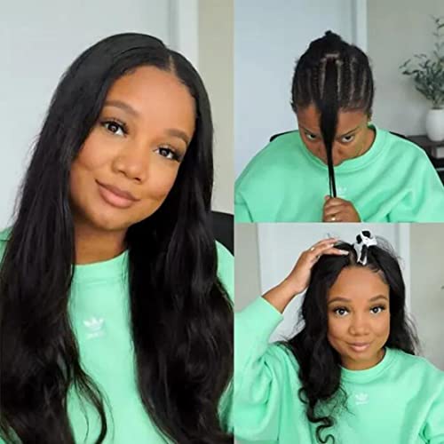 Unice V Part Wig Body Wave Upgrade U Part Wigs Human Hair For Women, No Gel, No Leave Out, No Sew-In, No Lace Front Wig 180% Density Brazilian Virgin Hair Beginner Friendly Wig 18 Inch #TOP2
