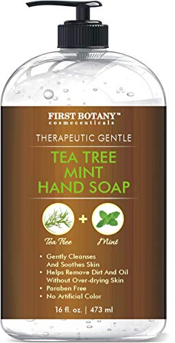 Tea Tree Mint Hand Soap - Liquid Hand Soap with Peppermint, Jojoba