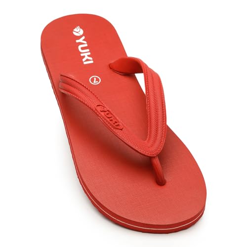 Image of YUKI Unisex Slippers | Hawai Chappal Rubber Flip Flops Slippers, Comfortable & Ultra-Light, Waterproof Non-Slip Thong