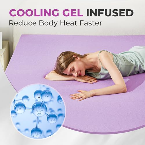 Image of BDEUS 1.5 Inch Gel Memory Foam Mattress Topper Ventilated Soft Pressure Relieve Mattress Pad, Breathable Bed Topper, CertiPUR-US Certified, Twin Size