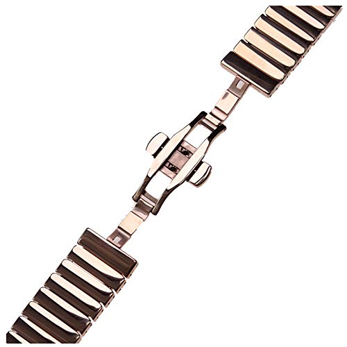 22mm Einstellbare Keramik Uhrenarmband Deployment Verschluss Uhrenarmband Ersatz Flache Uhrenarmband
