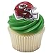 DecoPac NFL Kansas City Chiefs Helmet Rings, 24 Football Cupcake Decorations, Officially Licensed, Football Rings, Food Safe Cake Toppers – 24 Pack