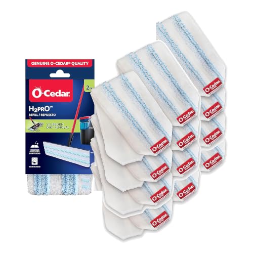 Image of O-Cedar Genuine H2prO Mop Pad Replacement ,12 Count (Pack of 6) | Microfiber Refill | Machine Washable | Compatible with O-Cedar H2prO Spin Mop System